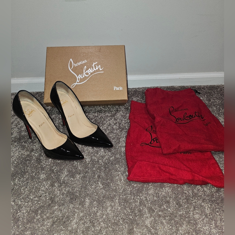 Christian Louboutin Black Patent Heels